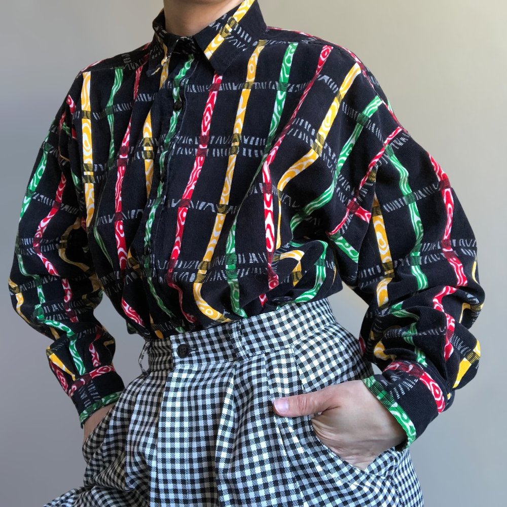 Vintage corduroy button up shirt